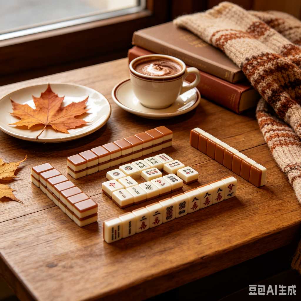 minimal text mahjong set