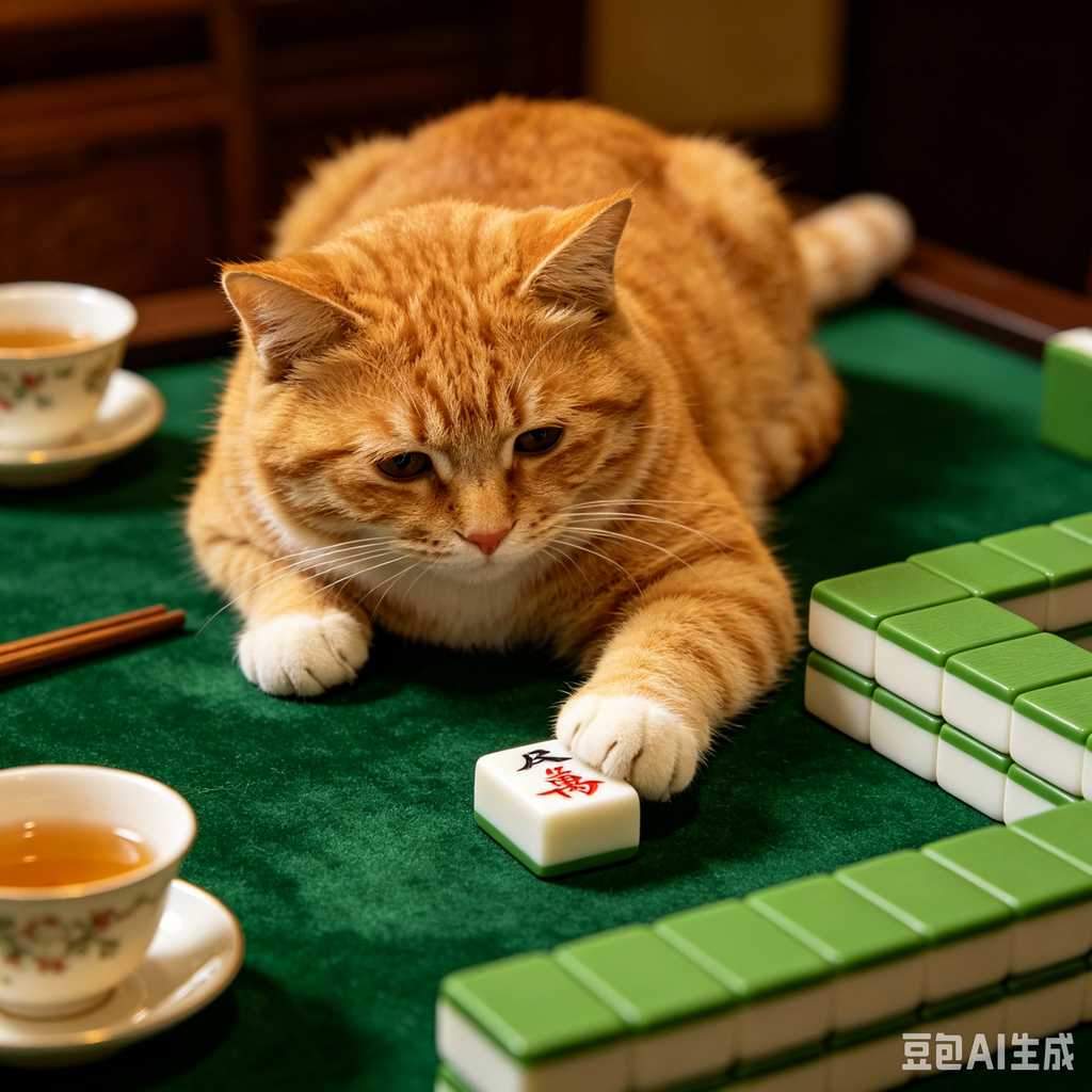 vintage text mahjong set